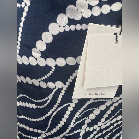 NWT DIXIE Italian Midi Bais Navy White Skirt ~ Large ~ GORGEOUS - Picture 3 of 10